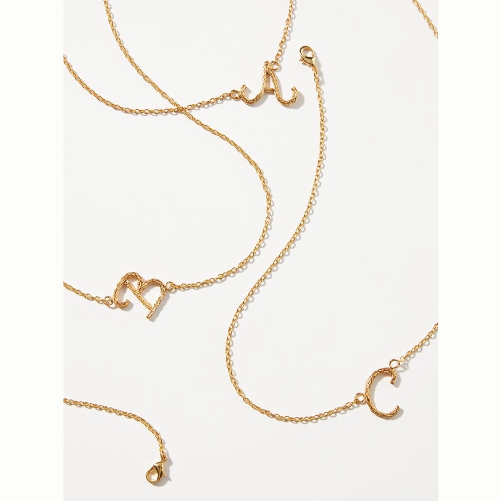 Anthropologie 
LIZA ECHEVERRY CURSIVE MONOGRAM PENDANT NECKLACE